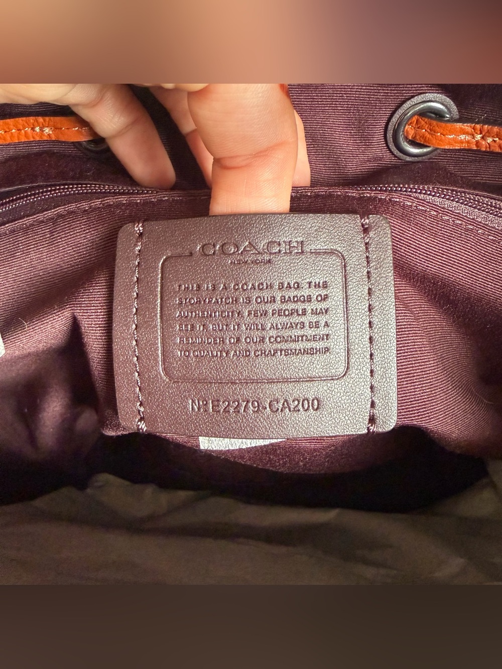 Coach Andy Crossbody Horse & Carriage Pebbled Leather Sunset - Picture 6 of 6